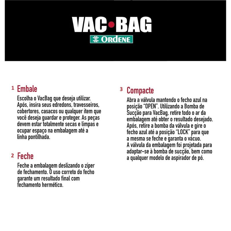 saco ordene à vácuo para armazenamento vag bag jumbo (mp)