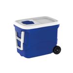 caixa térmica soprano cooler tropical 50 litros com rodas azul (mp)
