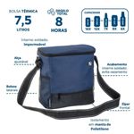 bolsa térmica soprano tropical 7,5 litros azul (mp)
