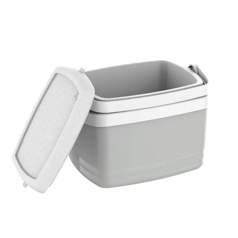caixa térmica soprano cooler tropical 12 litros cinza claro (mp)