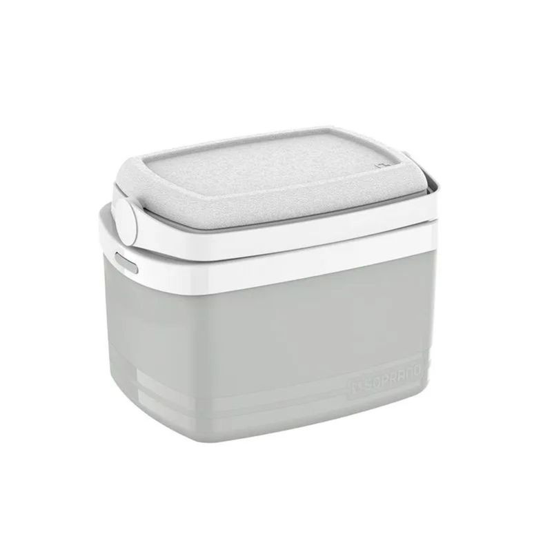 caixa térmica soprano cooler tropical 12 litros cinza claro (mp)