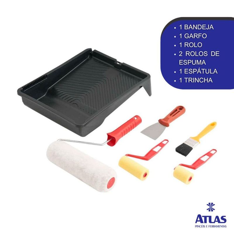 kit de pintura completo atlas 7 peças (mp)