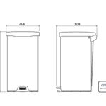 lixeira inox com pedal 20 litros tramontina new (mp)