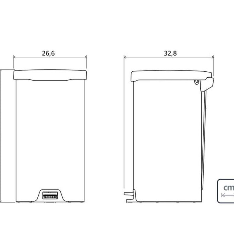 lixeira inox com pedal 20 litros tramontina new (mp)