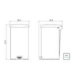 lixeira inox com pedal 20 litros tramontina new (mp)