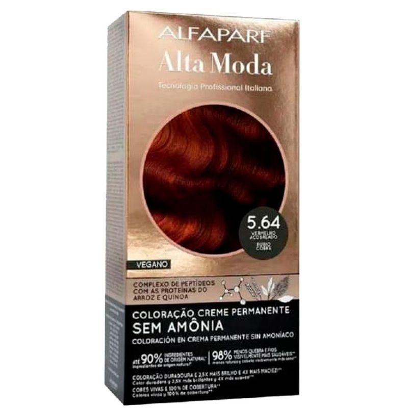 tintura para cabelo altamoda sem amônia 5.64 vermelho acobreado (mp)