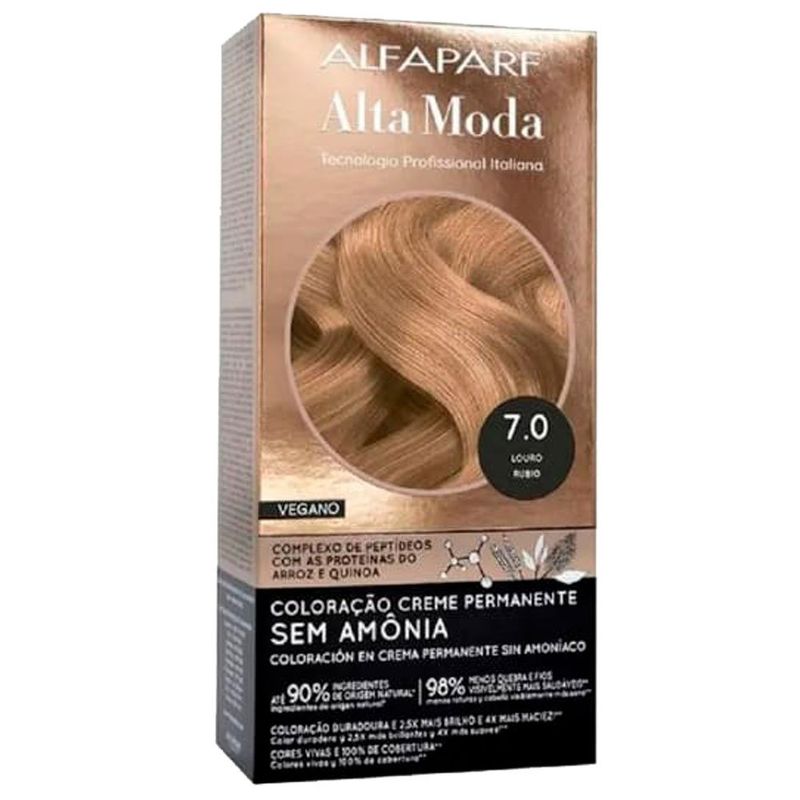 tintura para cabelo altamoda sem amônia 7.0 louro (mp)