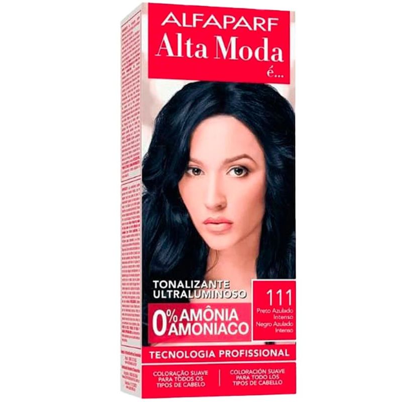tonalizante para cabelo altamoda 1.11 preto azulado (mp)