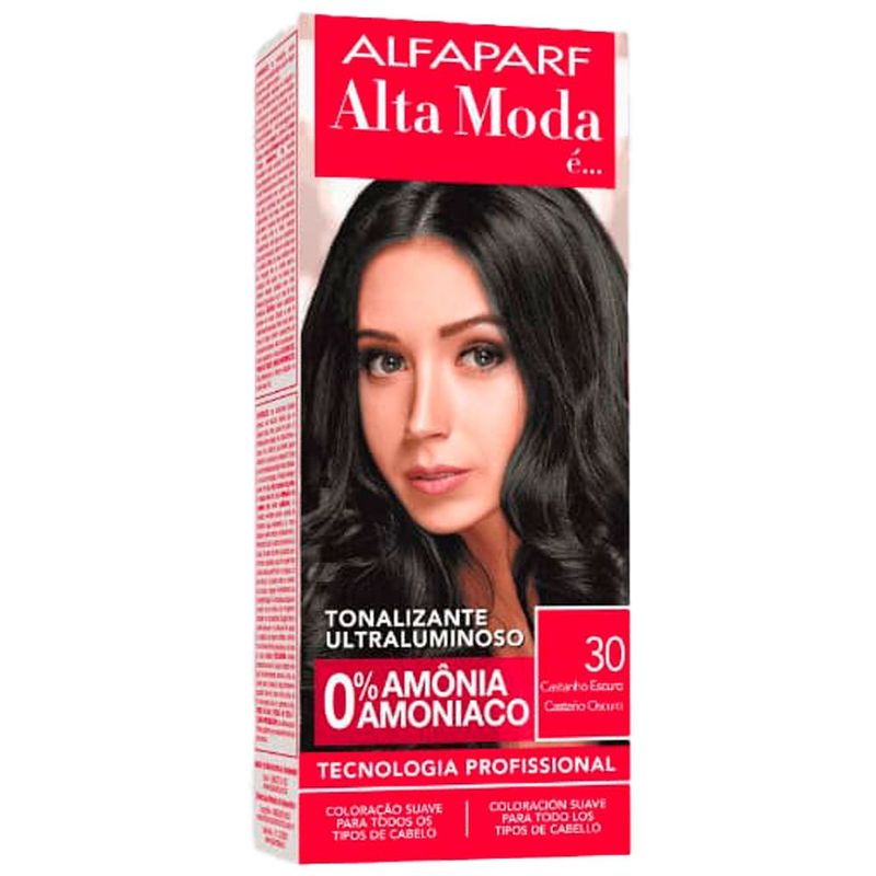 tonalizante para cabelo altamoda 30 castanho escuro (mp)