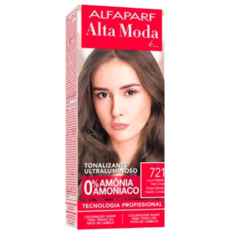 tonalizante para cabelo altamoda 7.21 louro médio cinza irise (mp)