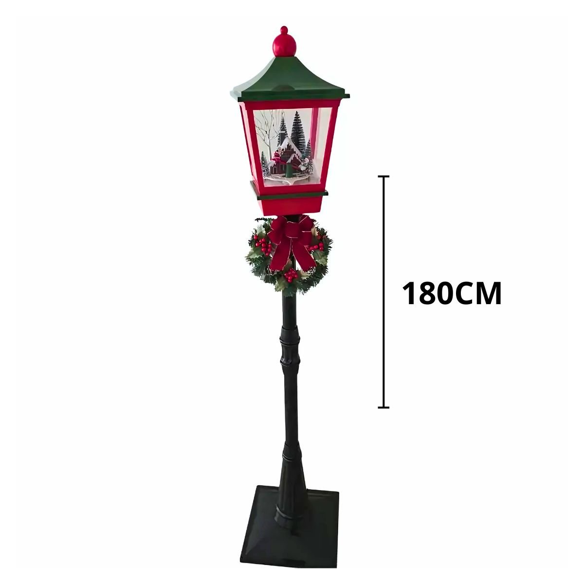 Poste Decorativo Papai Noel Cromus Com Som Luz Movimento 184cm 4653 (MP)
