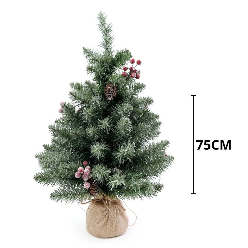 mini árvore de natal nevada cromus 110 hastes 75cm (mp)