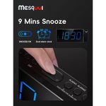 relógio e despertador com projeção mesqool preto a-bi