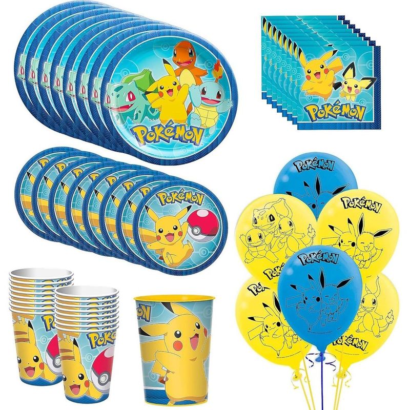 kit festa pokémon para 16 pessoas party city mc a-bi