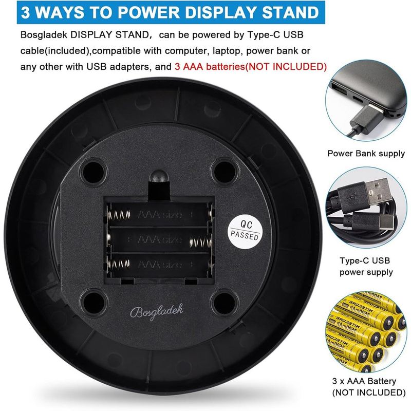 base expositora rotativa bosgladek preto a-bi