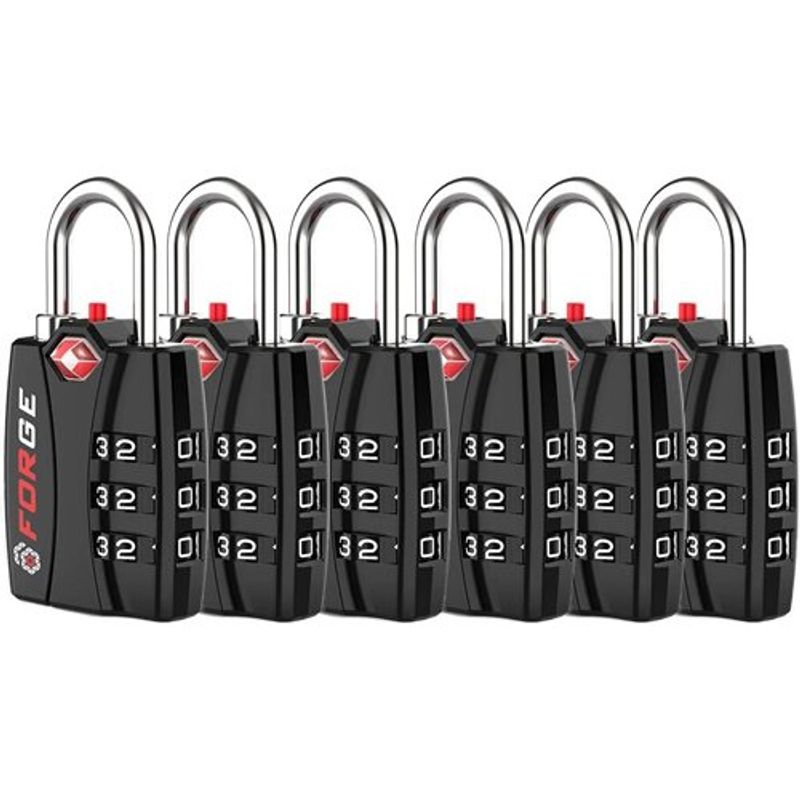 conjunto de cadeado 6 unidades forge preto a-bi