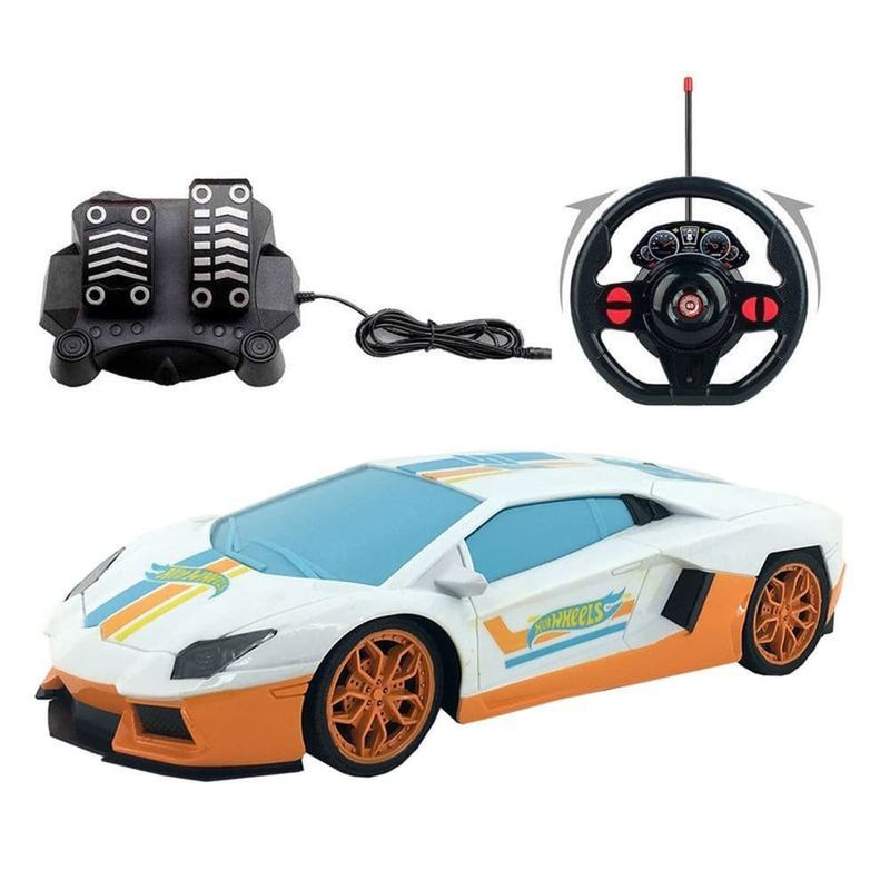 carro de controle remoto candide hot wheels turbo tiger 4546