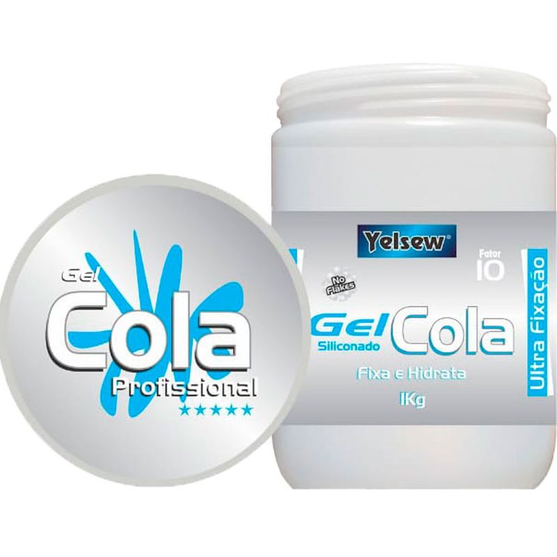 gel capilar cola profissional yelsew ultra fixação 1kg (mp)