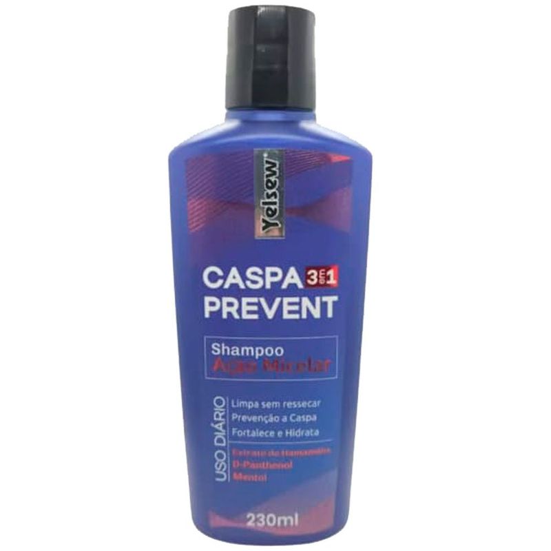shampoo caspa prevent yelsew 3 em 1 230ml (mp)