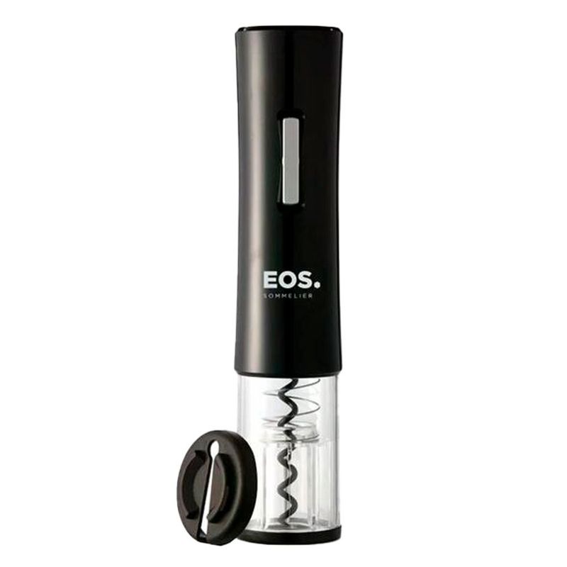 abridor de vinho elétrico eos preto eab01p (mp)