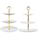 conjunto de suportes grandes torre de cupcake rauvolfia branco a-bi