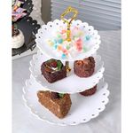 conjunto de suportes grandes torre de cupcake rauvolfia branco a-bi