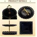 suporte para cupcake rauvolfia 02 peças com 03 andares preto a-bi