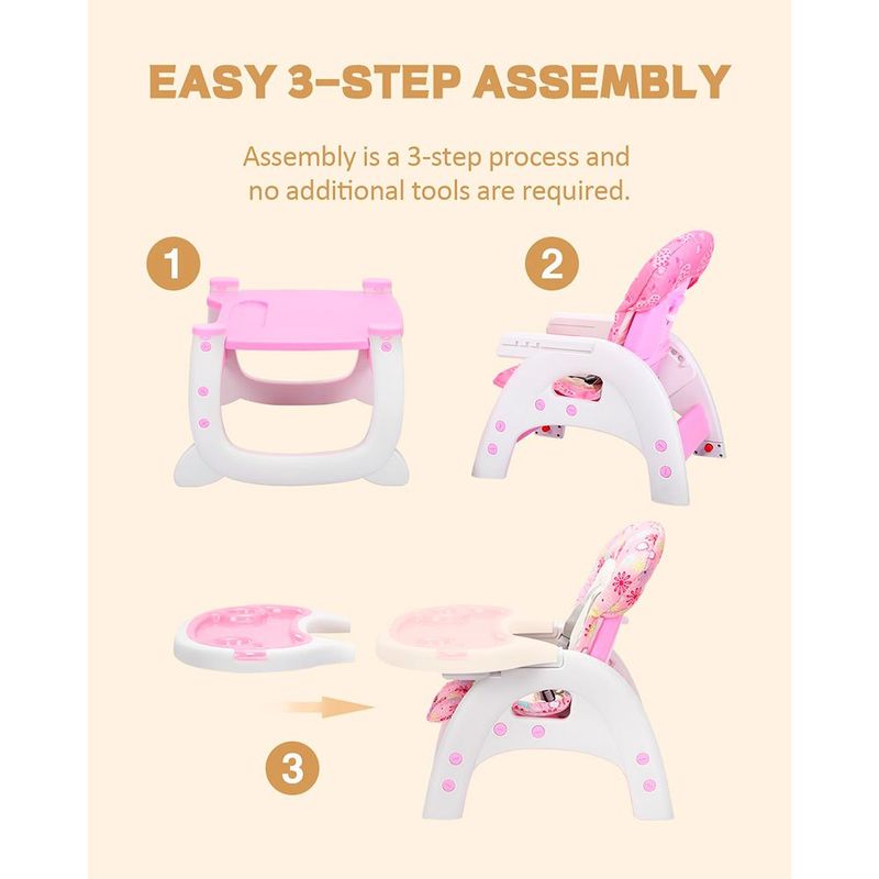 cadeira de bebê para alimentação 3 em 1 sandinrayli a-bi