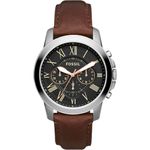 relógio masculino fossil analógico preto e marrom a-bi
