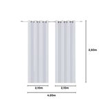 cortina bella & co pratika 420x250cm bellini areia (mp)