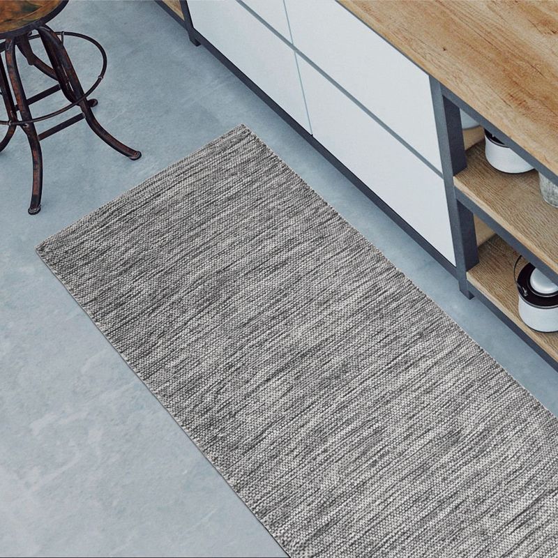 tapete passadeira jacquad eco kapazi 50x120cm cru e preto (mp)