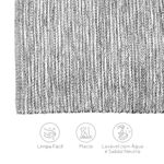 tapete passadeira jacquad eco kapazi 50x120cm cru e preto (mp)