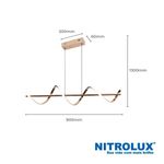 pendente nitrolux led 4000k branco neutro 30w bivolt lp-600d dourado (mp)
