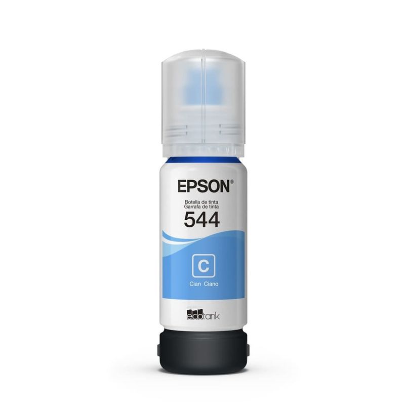 garrafa de tinta ciano para impressora ecotank epson t544222-br - original