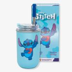 copo neo stitch namorados zonacriativa com canudo 300ml (mp)