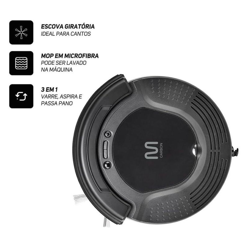 aspirador robô multilaser eclipse 3 em 1 ho410 bivolt (mp)