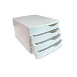 gaveteiro maxcril com 4 gavetas branco 10100007 (mp)