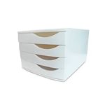 gaveteiro maxcril com 4 gavetas branco 10100007 (mp)