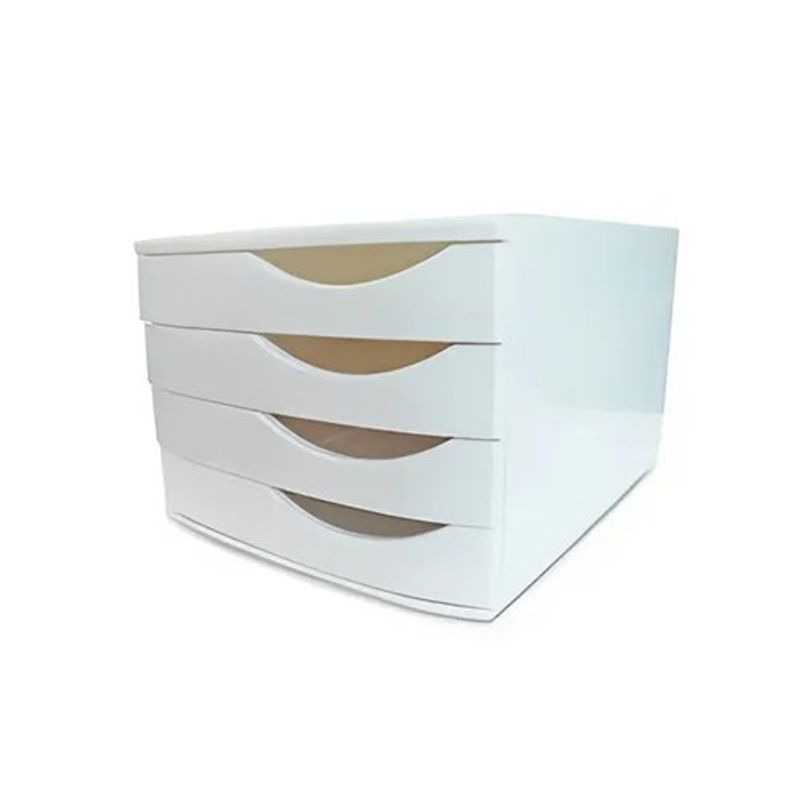 gaveteiro maxcril com 4 gavetas branco 10100007 (mp)