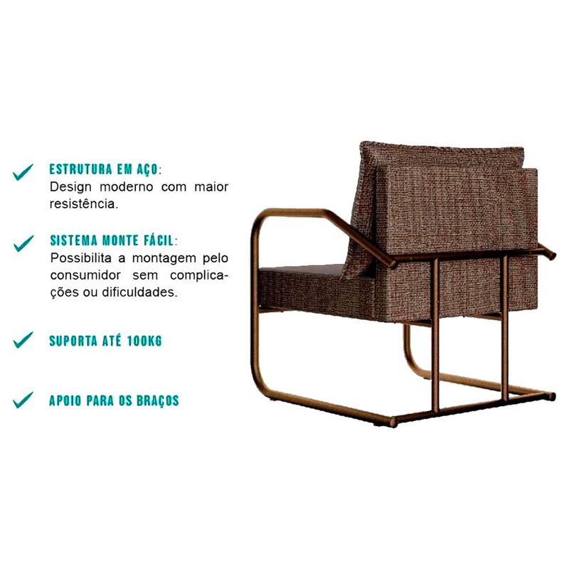 poltrona carraro mocassim velho mocca (mp)