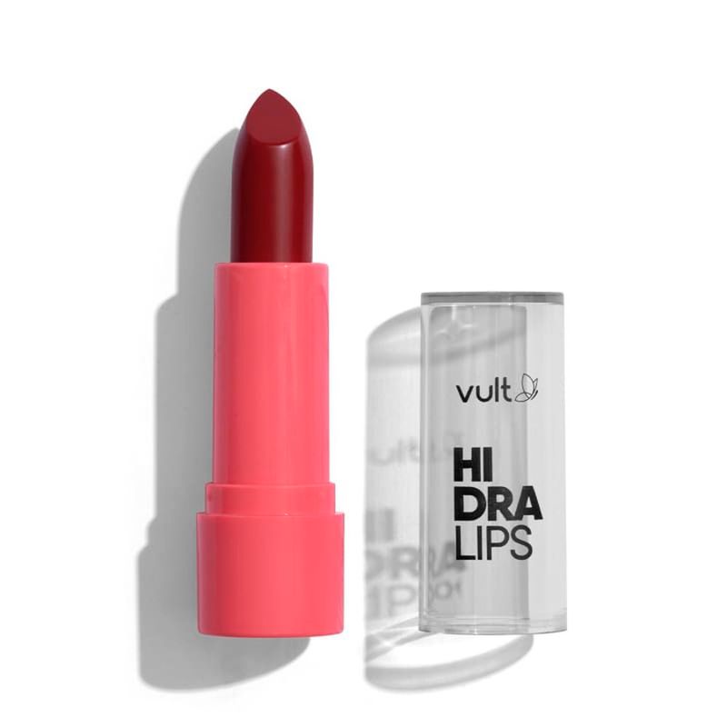 batom cremoso vult vermelho puro hidra lips