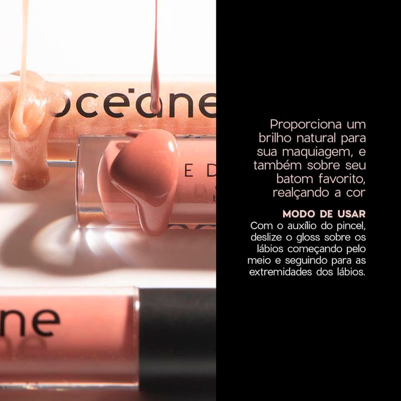 brilho labial transparente océane glossy me glazed