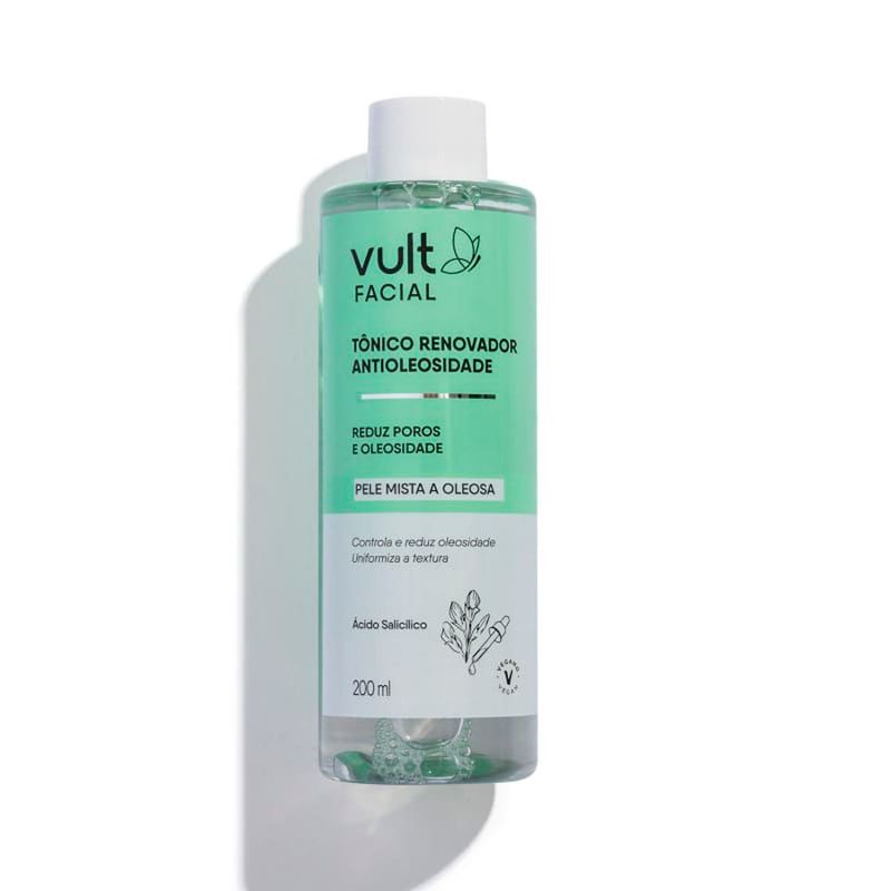tônico renovador facial vult antioleosidade 200ml