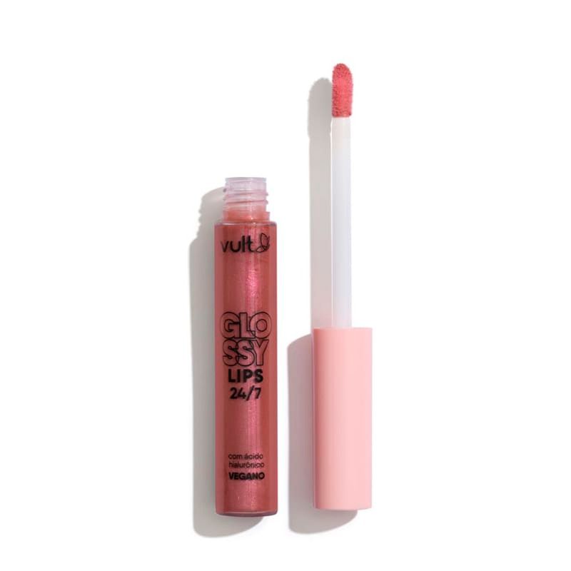gloss labial vult pêssego cintilante glossy lips 24/7