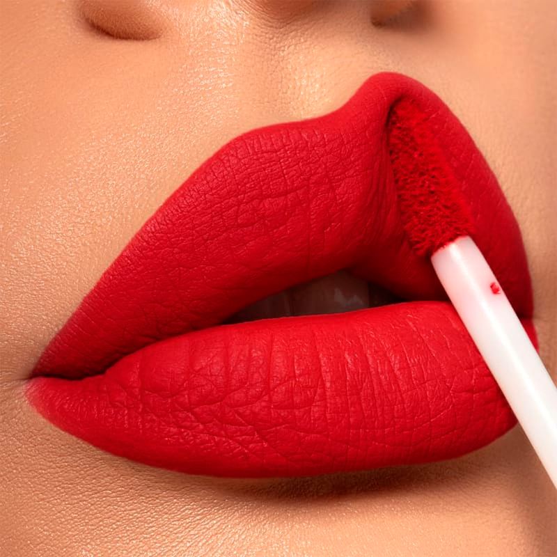 batom líquido vult matte vermelho rubi nano hd
