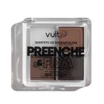 quarteto de sombras para sobrancelhas vult preenche & fixa