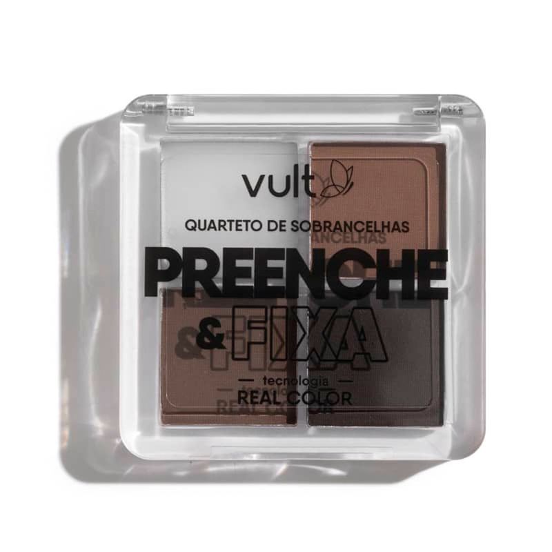 quarteto de sombras para sobrancelhas vult preenche & fixa