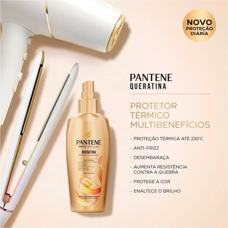 spray multibenefícios pantene miracles queratina 160ml
