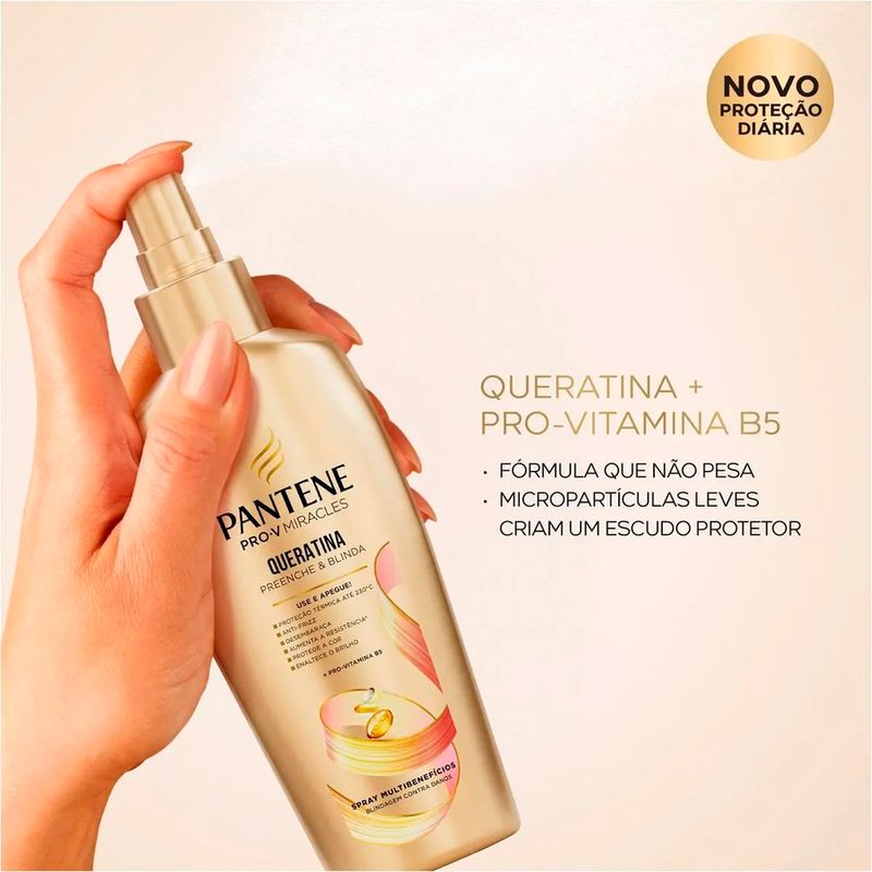 spray multibenefícios pantene miracles queratina 160ml