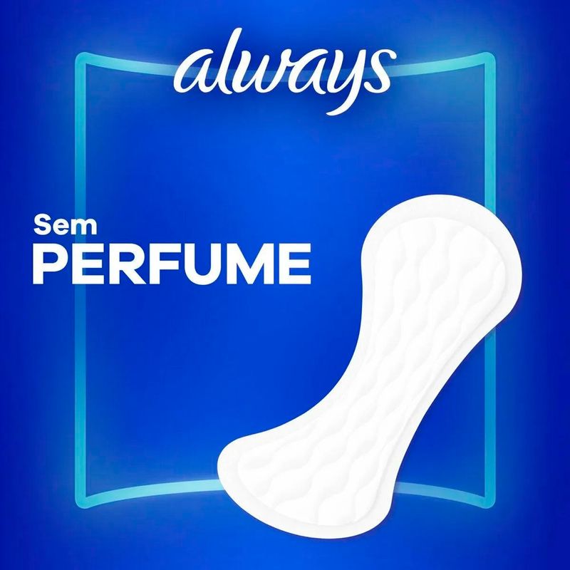 protetor diário always respirável sem perfume 120 unidades